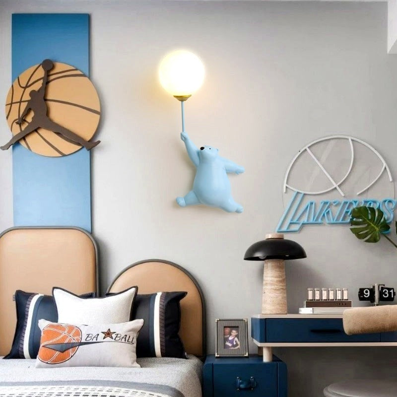 Applique Murale Ours Blanc avec Lumière Sphère - vue 10