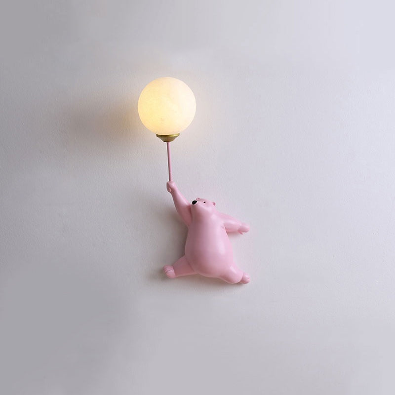 Applique Murale Ours Blanc avec Lumière Sphère - vue 6