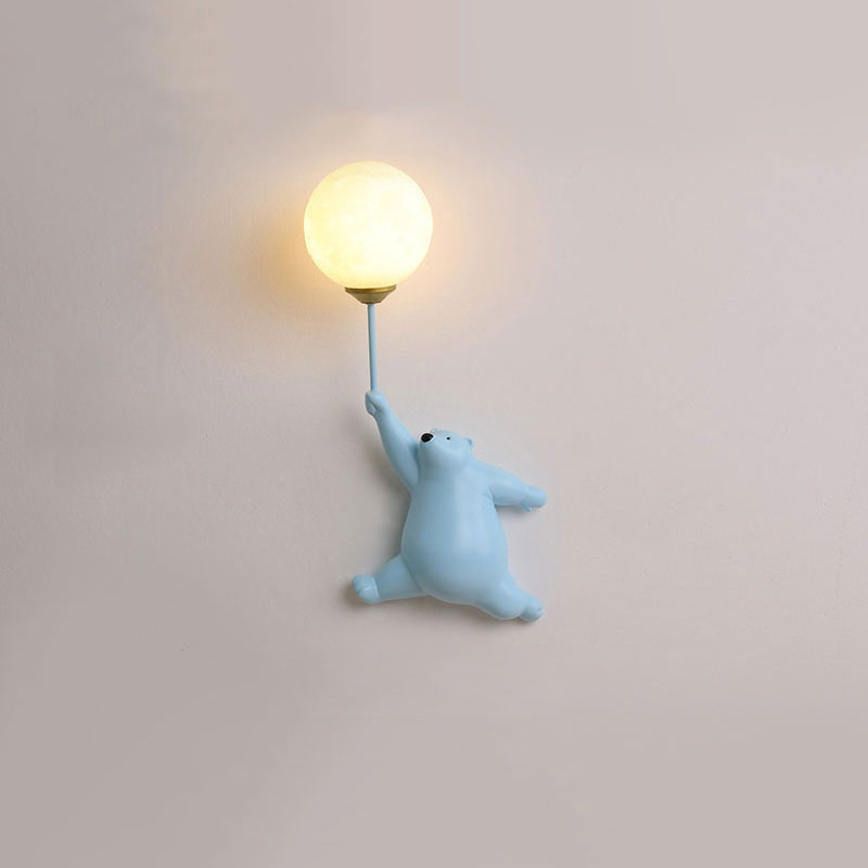 Applique Murale Ours Blanc avec Lumière Sphère - vue 7