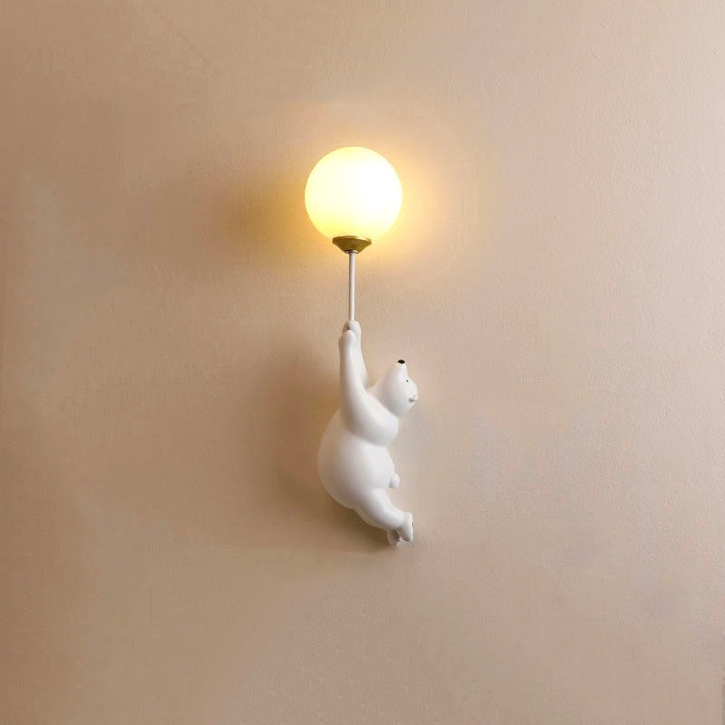 Applique Murale Ours Blanc avec Lumière Sphère - vue 9