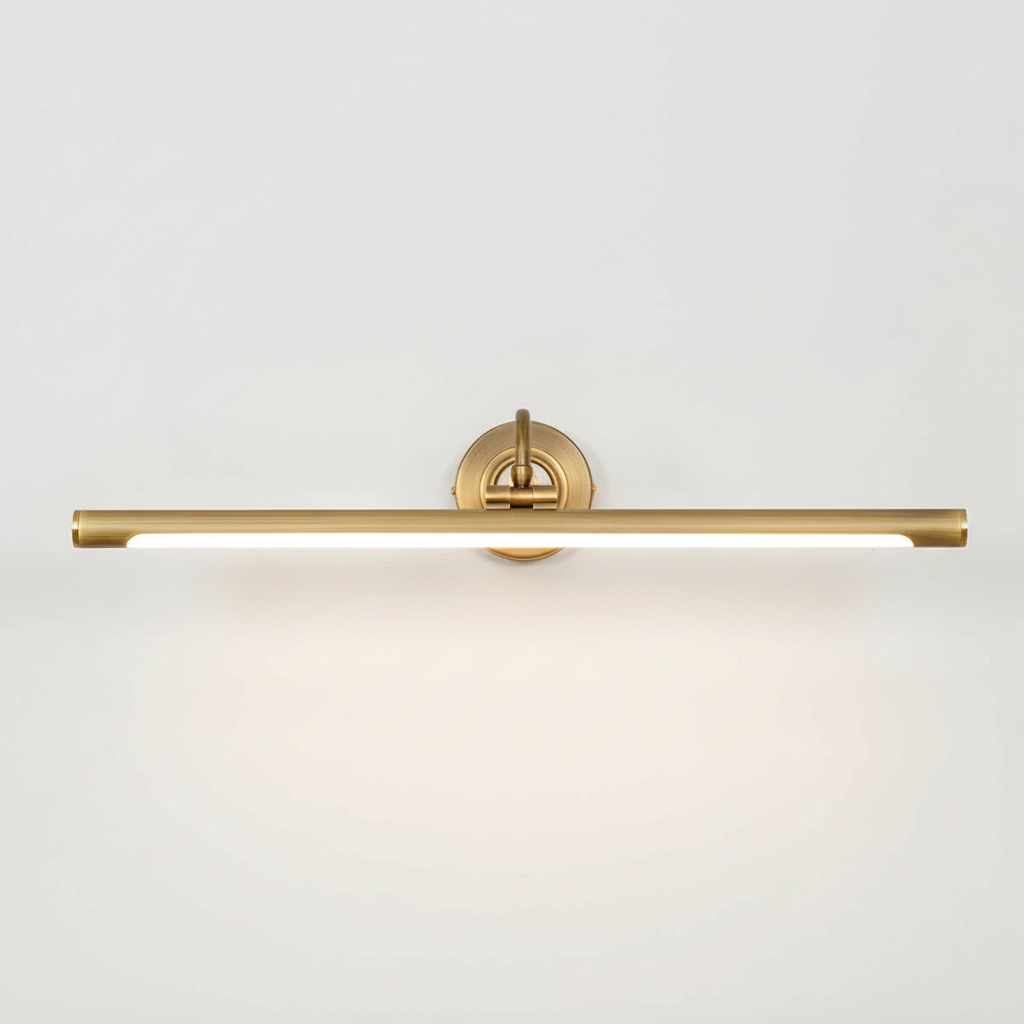 Applique Murale Linéaire Élégante Dorée LED Intégrée