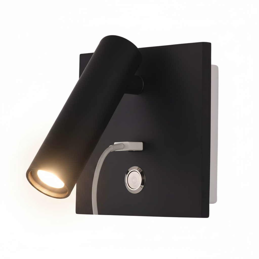 Applique Murale LED Intégrée Noir Minimaliste Moderne