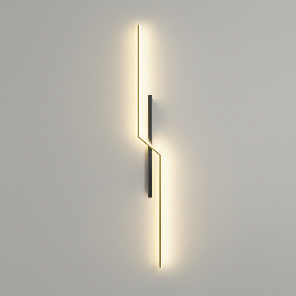 Applique Murale Noire Moderne Minimaliste LED Intégrée
