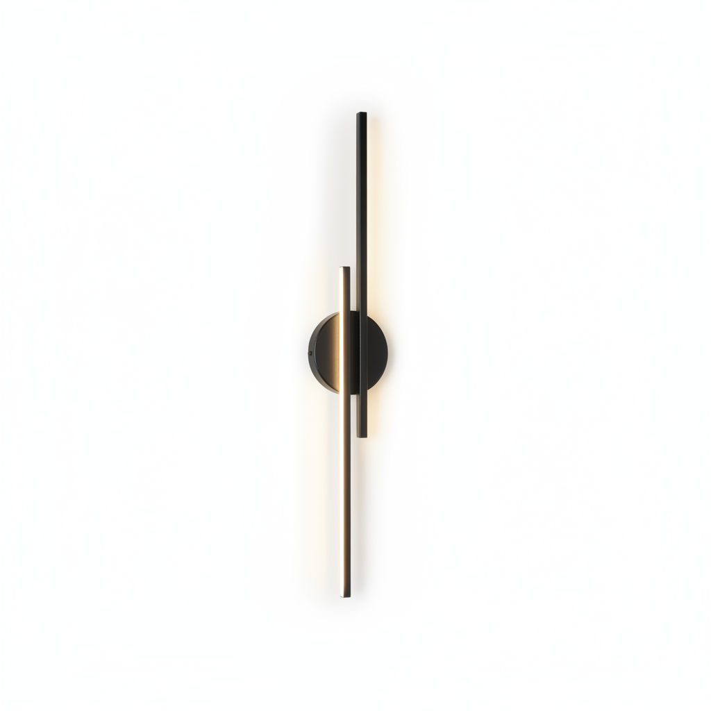 Applique Murale LED Linéaire Noire Moderne Minimaliste