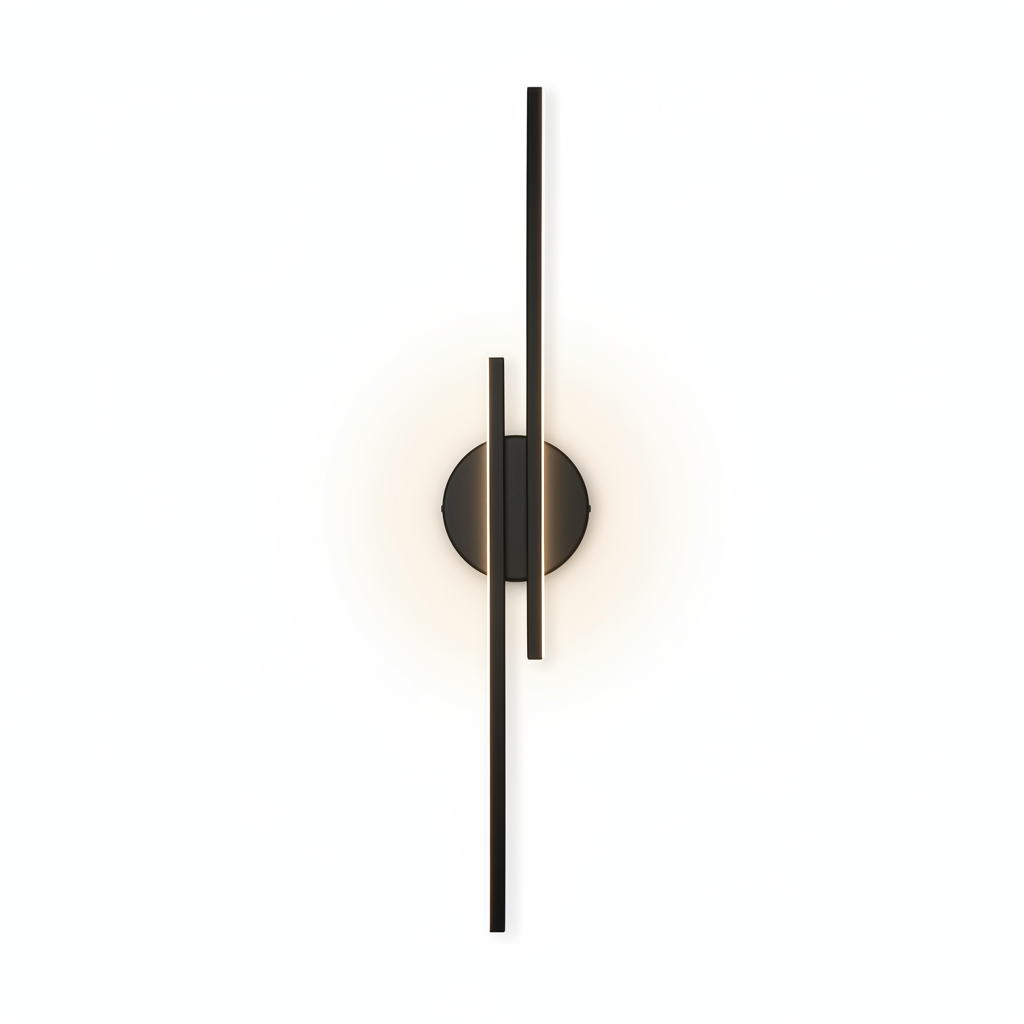 Applique Murale LED Linéaire Noire Moderne Minimaliste