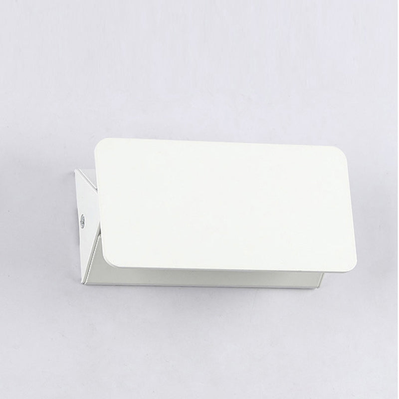 Ray Applique Murale Rectangulaire Moderne, Métal, Blanc, Jardin