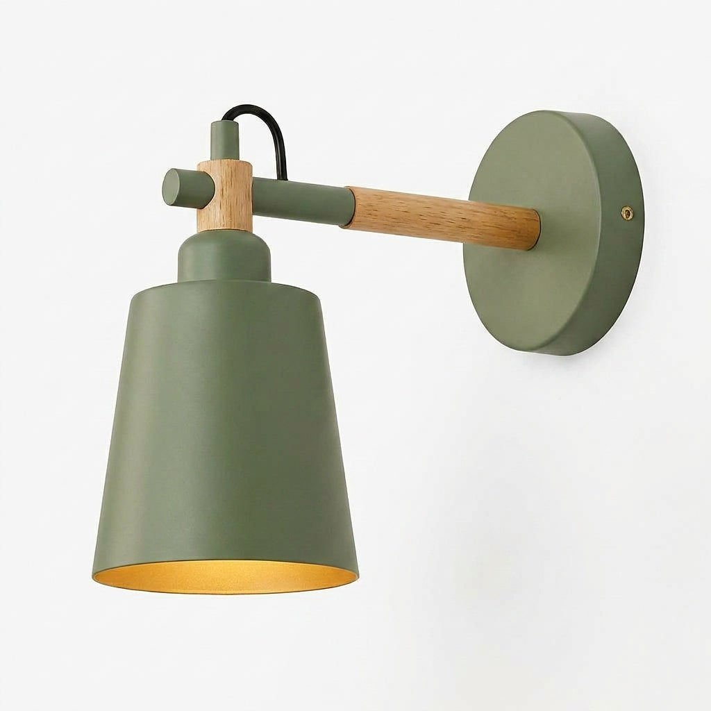 Applique Murale Nordique Bois et Metal LED - Vert
